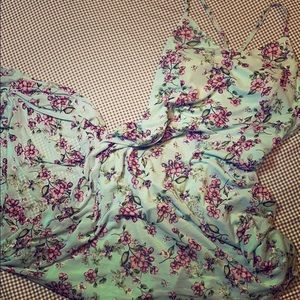 SOLD No Bo Turquoise Hi Low Keyhole Back dress XXL